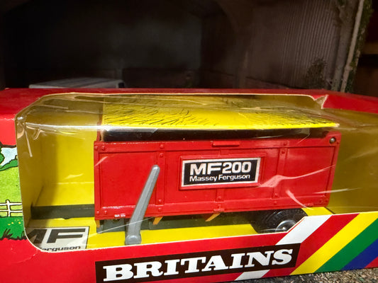 Vintage Britains Massey Ferguson MF200 Tipping Trailer 9572 Original Rainbow Box Obsolete 1:32 Scale