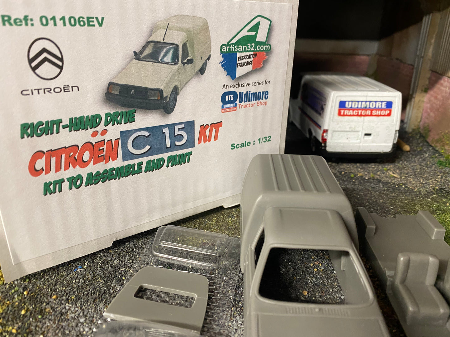 Citroen C15 van RIGHT hand drive Kit Artisan32 farm machinery 1:32 scale 01106EV