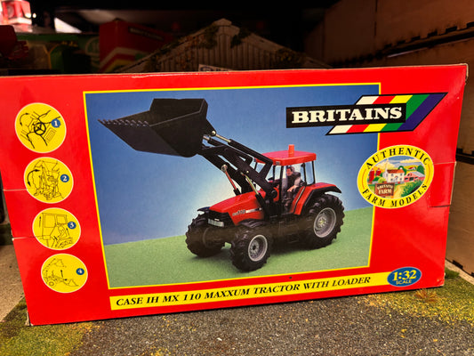 Britains CASE MX 110 Tractor with front loader 1:32 scale boxed 00228