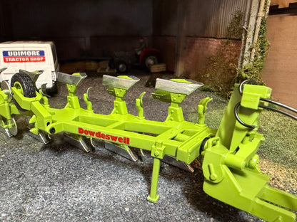 Exclusive UTS Scratch Built Dowdeswell DP7 5 Furrow Plough – Silver Mouldboard Version – 1:32 Scale
