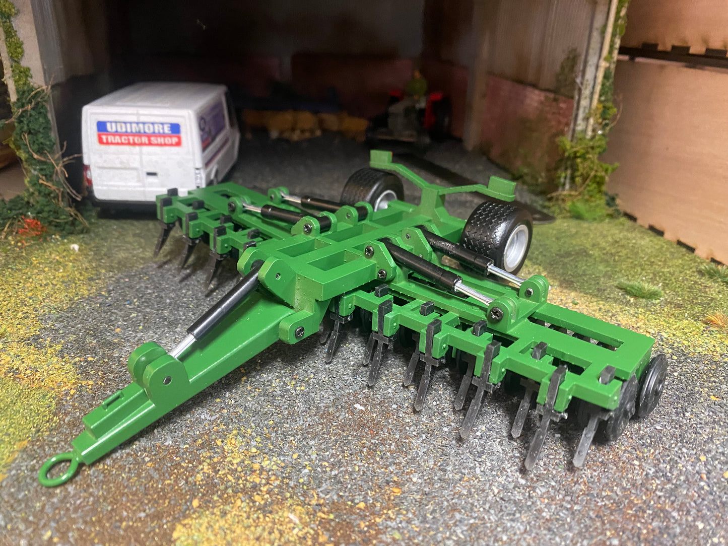 Simba Great Plains Green 6m double folding press cultipress 1:32 scale conversion