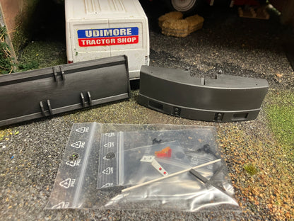 Front Blade & Rear Sledgehammer Scraper kit with lights Artisan32 Silage kit farm machinery 1:32 scale 03220