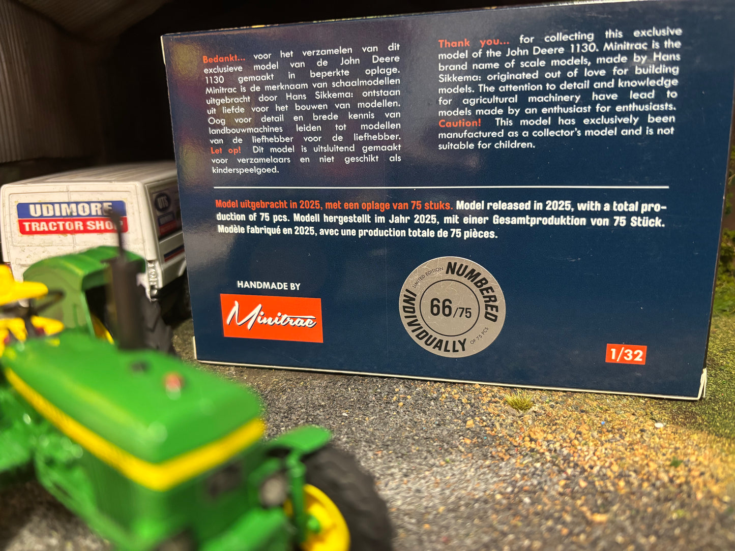 John Deere 1130 Tractor Metal 1:32 scale Limited Edition Minitrac Limited Edition 75pcs