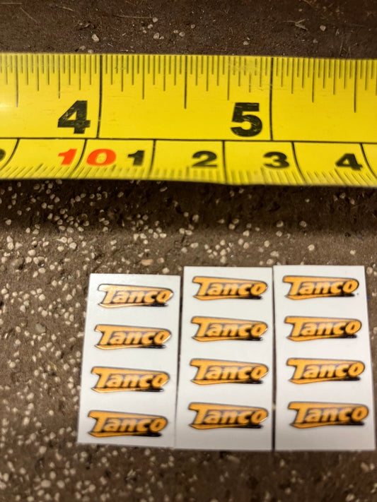 1:32 scale High quality vinyl 10 sticker set x Tanco farm machinery decals Image