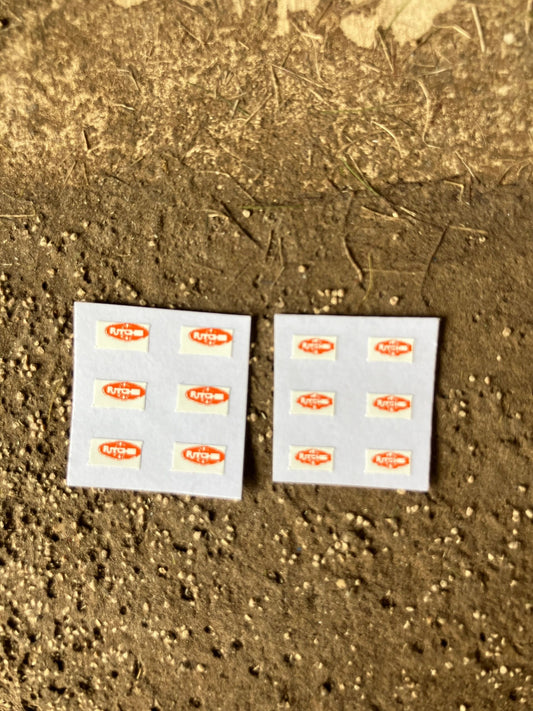 1:32 scale High quality vinyl 12 sticker set x Ritchie farm machinery decals Image