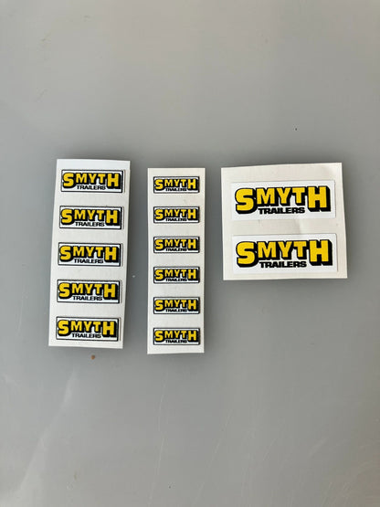 1:32 scale High quality vinyl 13 sticker set x Smyth trailer machinery decals Image