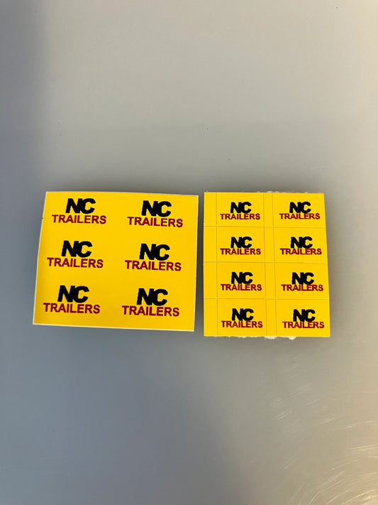 1:32 scale High quality vinyl 14 decals NC Trailers farm machinery stickers 1:32 scale Image