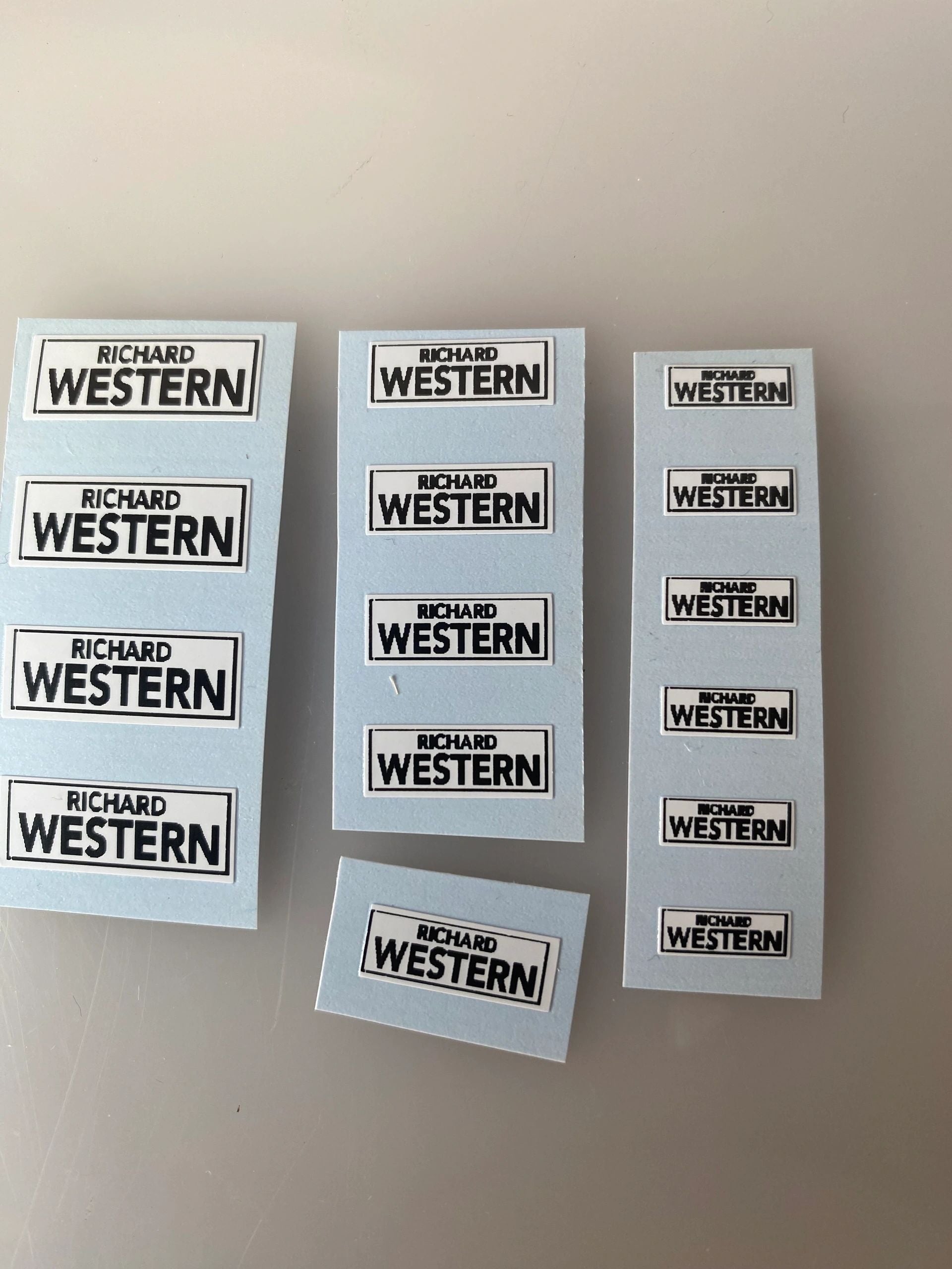 1:32 scale High quality vinyl 15 sticker set x Richard Western trailers machinery decals Image