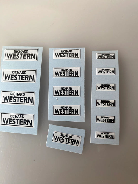 1:32 scale High quality vinyl 15 sticker set x Richard Western trailers machinery decals Image
