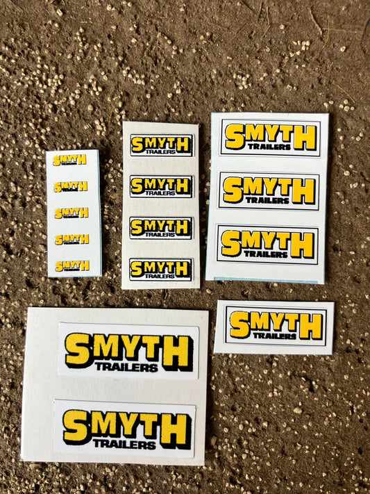 1:32 scale High quality vinyl 15 sticker set x Smyth trailer machinery decals Image
