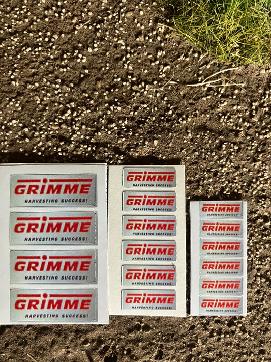 1:32 scale High quality vinyl 16 decals Grimme harvester cultivator farm machinery stickers 1:32 scale Image