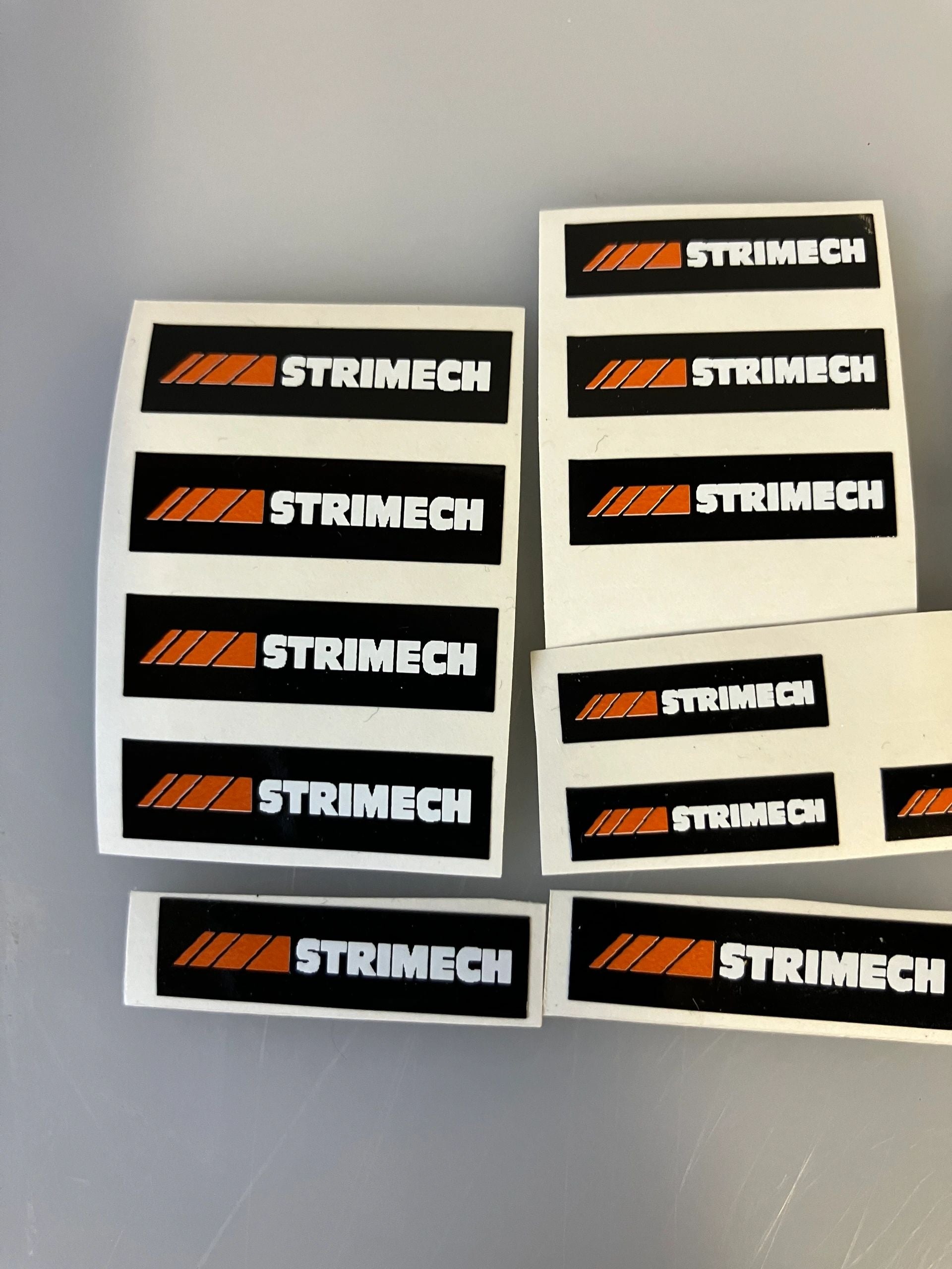 1:32 scale High quality vinyl 16 decals Strimech farm machinery stickers 1:32 scale Image