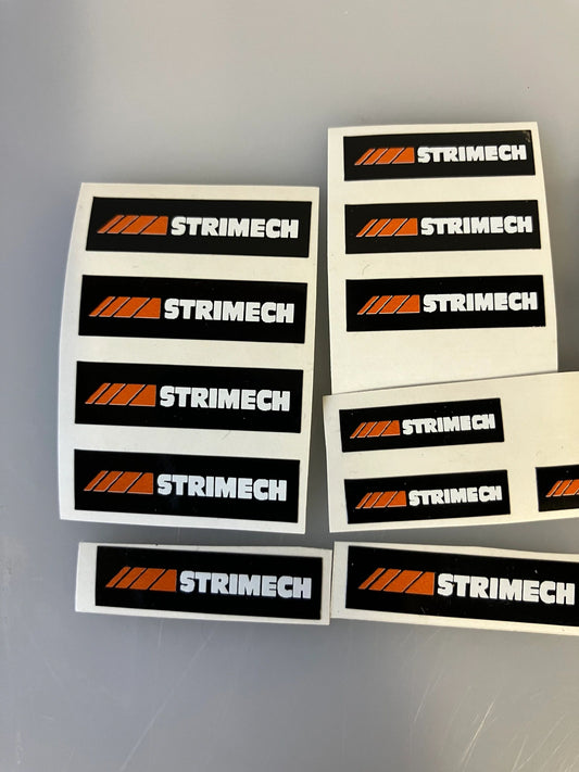 1:32 scale High quality vinyl 16 decals Strimech farm machinery stickers 1:32 scale Image