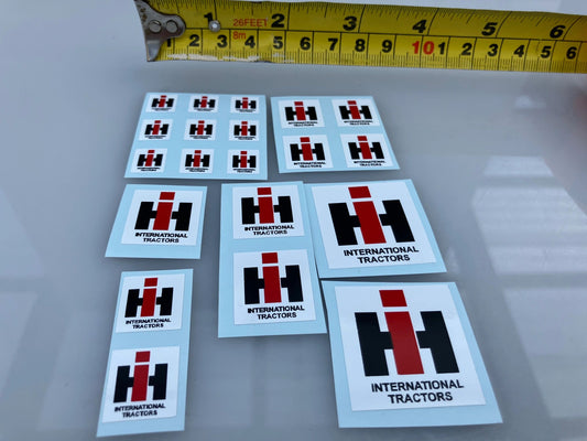 1:32 scale High quality vinyl 20 x IH International Harvester Agricultural Tractor trailer farm machinery decals Image