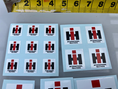 1:32 scale High quality vinyl 20 x IH International Harvester Agricultural Tractor trailer farm machinery decals Image 3