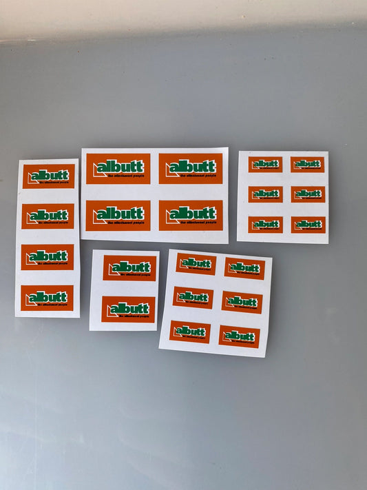 1:32 scale High quality vinyl 22 sticker set x Albutt machinery decals Image