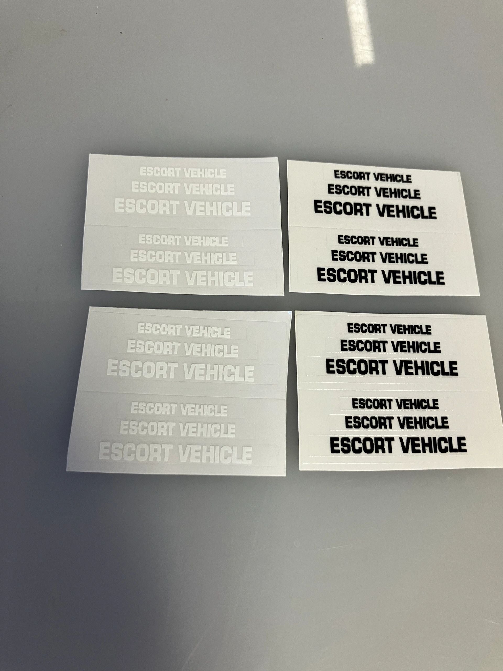 1:32 scale High quality vinyl 24 decals Escort Vehicle farm Tractor machinery decals Image