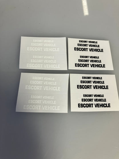 1:32 scale High quality vinyl 24 decals Escort Vehicle farm Tractor machinery decals Image