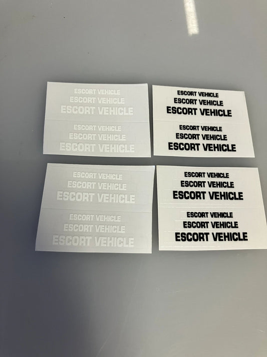 1:32 scale High quality vinyl 24 decals Escort Vehicle farm Tractor machinery decals Image
