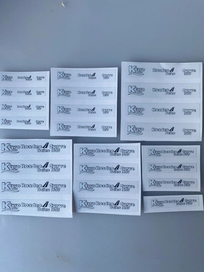 1:32 scale High quality vinyl 24 sticker set x ktwo Roadeo 1600 trailers machinery decals Image