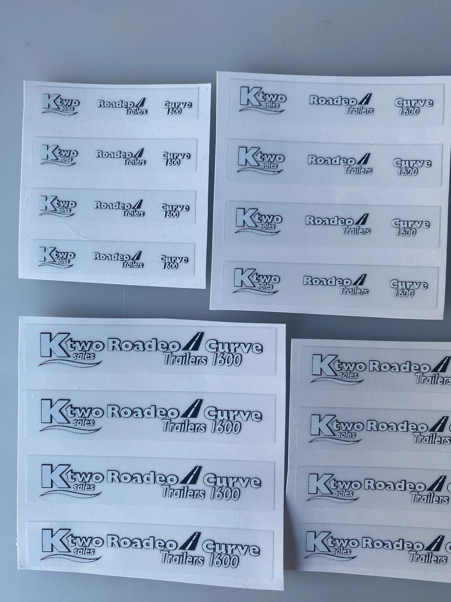1:32 scale High quality vinyl 24 sticker set x ktwo Roadeo 1600 trailers machinery decals Image 2