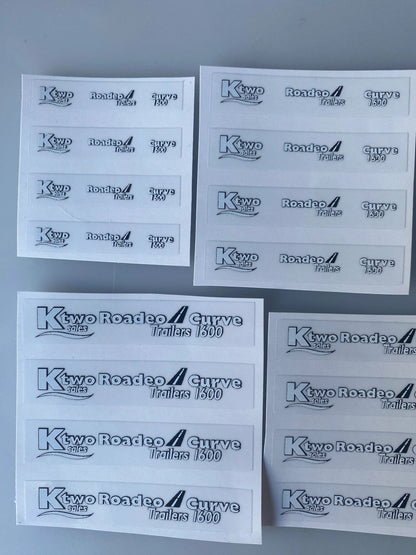 1:32 scale High quality vinyl 24 sticker set x ktwo Roadeo 1600 trailers machinery decals Image 2