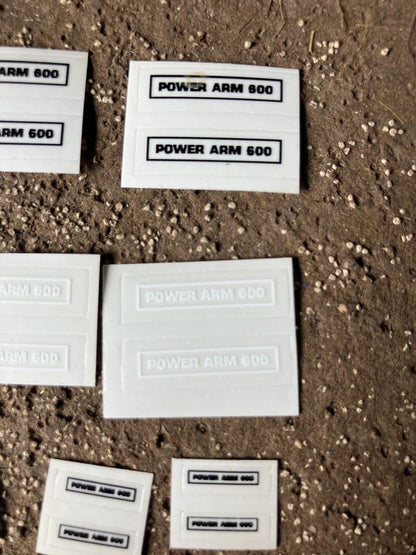 1:32 scale High quality vinyl 33 decals Power Arm 600 hedge cutter farm machinery stickers 1:32 scale Image 2