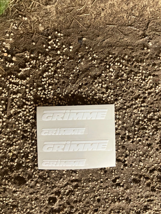 1:32 scale High quality vinyl 4 decals White Grimme harvester Cultivator farm machinery stickers 1:32 scale Image 2