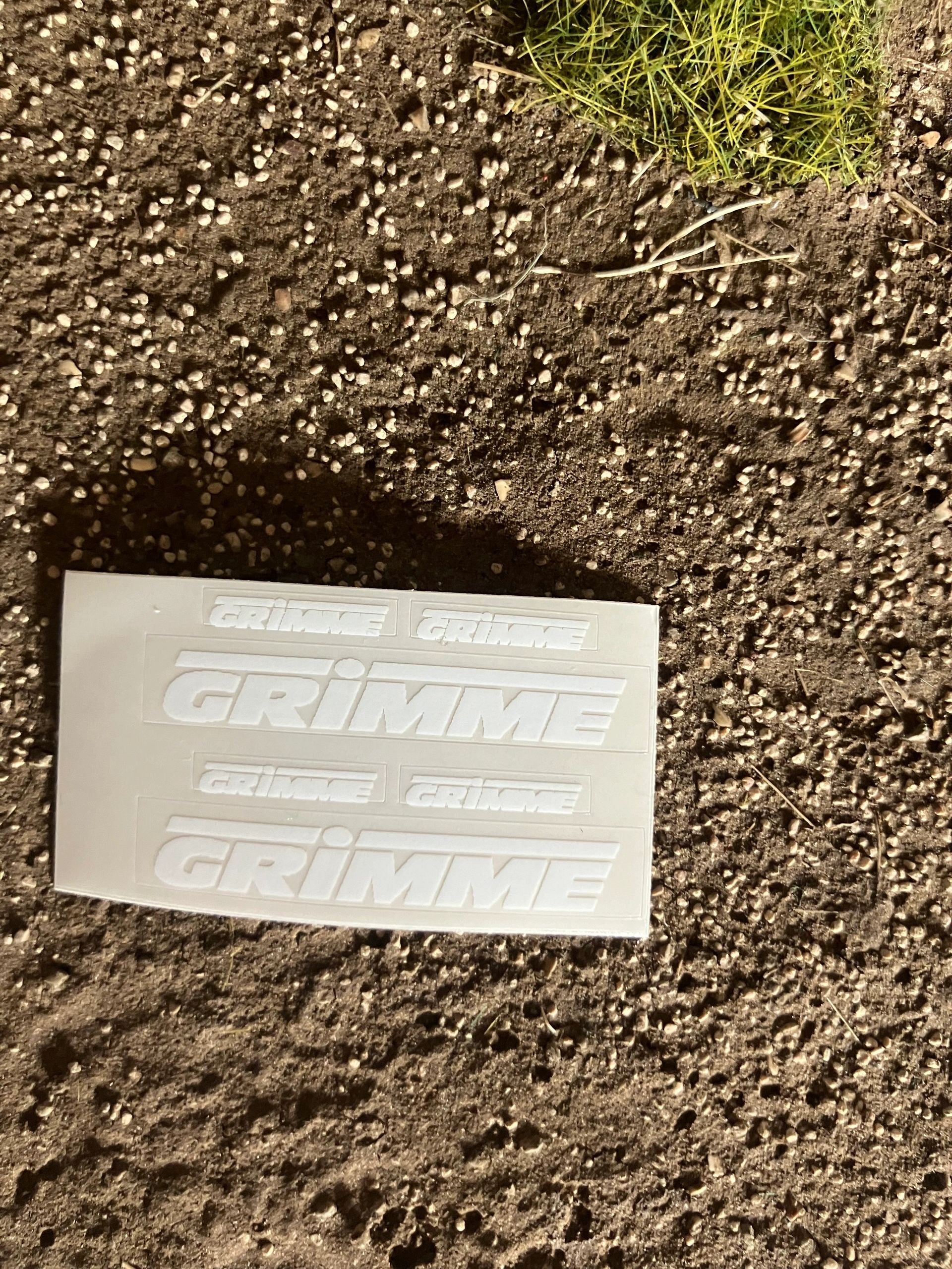 1:32 scale High quality vinyl 6 decals White Grimme harvester cultivator farm machinery stickers 1:32 scale Image 2