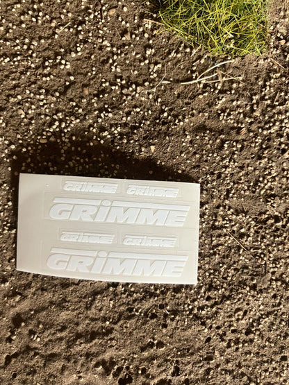 1:32 scale High quality vinyl 6 decals White Grimme harvester cultivator farm machinery stickers 1:32 scale Image 2