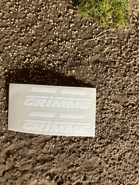1:32 scale High quality vinyl 6 decals White Grimme harvester cultivator farm machinery stickers 1:32 scale Image 2