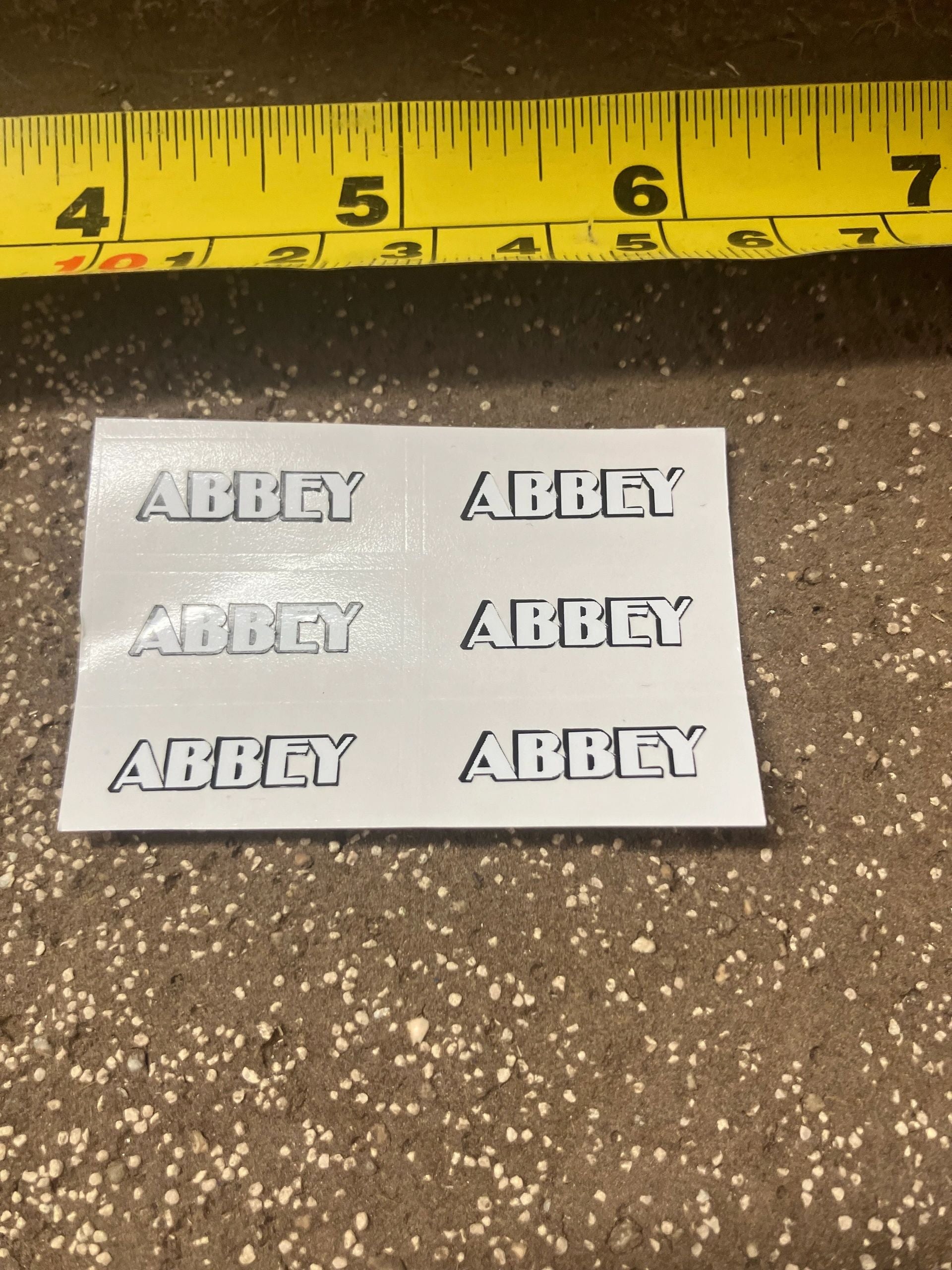 1:32 scale High quality vinyl 6 white sticker set x Abbey farm machinery spreader tanker decals Image 4