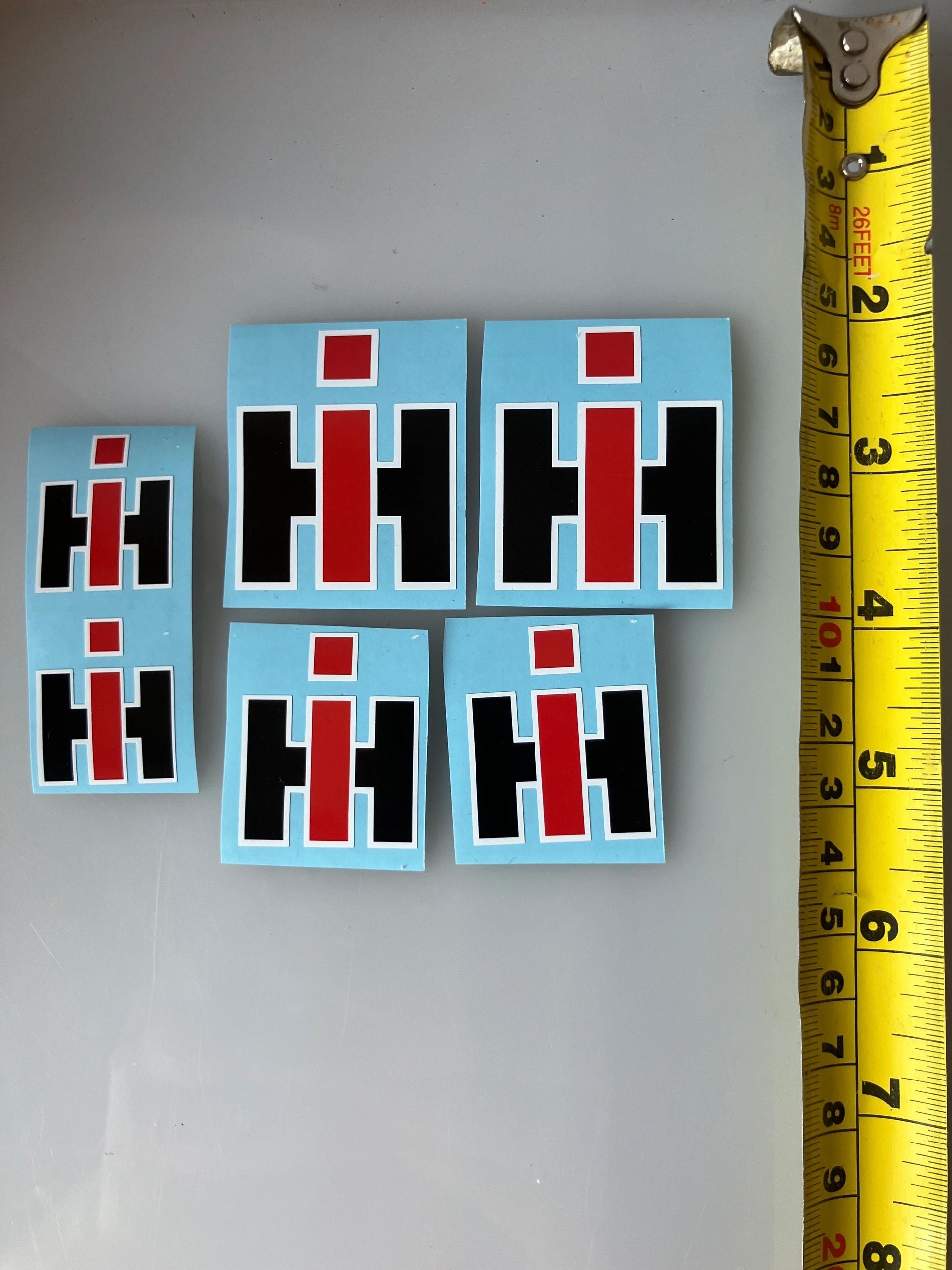1:32 scale High quality vinyl 6 x IH International Harvester Agricultural Tractor trailer farm machinery decals Image
