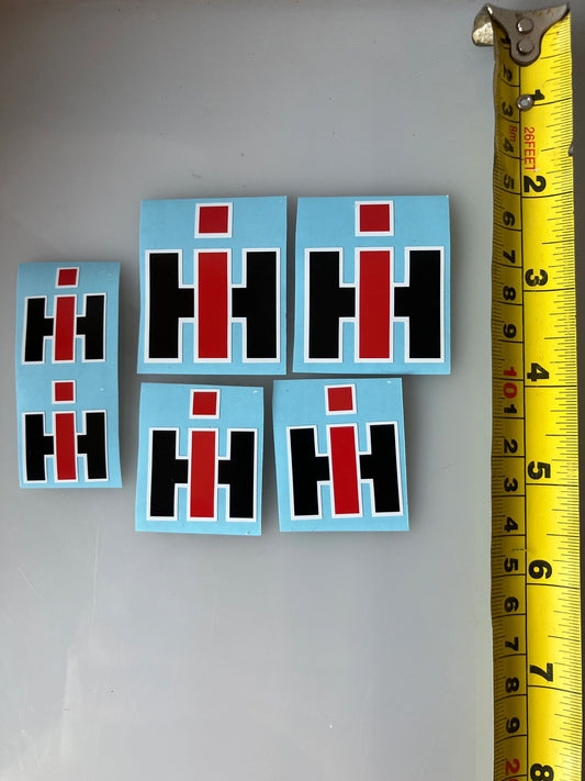 1:32 scale High quality vinyl 6 x IH International Harvester Agricultural Tractor trailer farm machinery decals Image