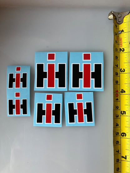1:32 scale High quality vinyl 6 x IH International Harvester Agricultural Tractor trailer farm machinery decals Image 3