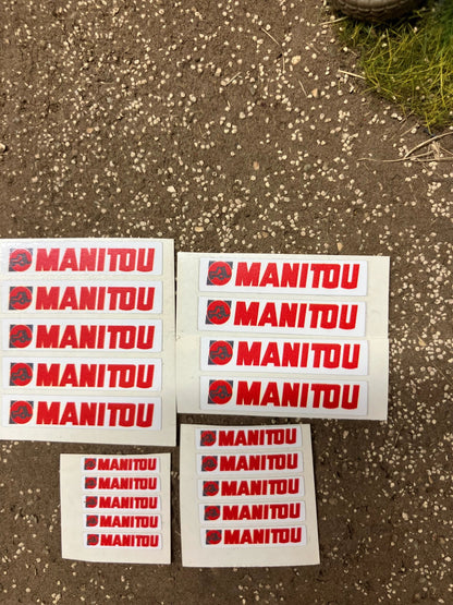 1:32 scale High quality vinyl huge pack 19 decals Manitou construction farm machinery decals Image