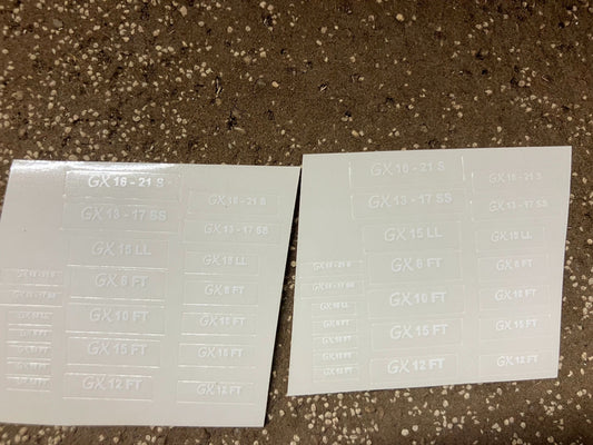 1:32 scale High quality vinyl huge pack 42 white sticker set various Stewart GX Trailer farm machinery decals Image 2