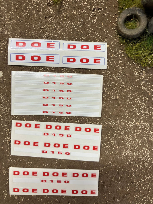1:32 scale High quality vinyl huge pack decals DOE D150 triple D farm machinery stickers 1:32 scale Image 2