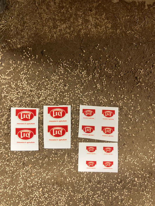 1:32 scale High quality vinyl pack 12 x sticker set Lely farm machinery decals 1:32 scale Image
