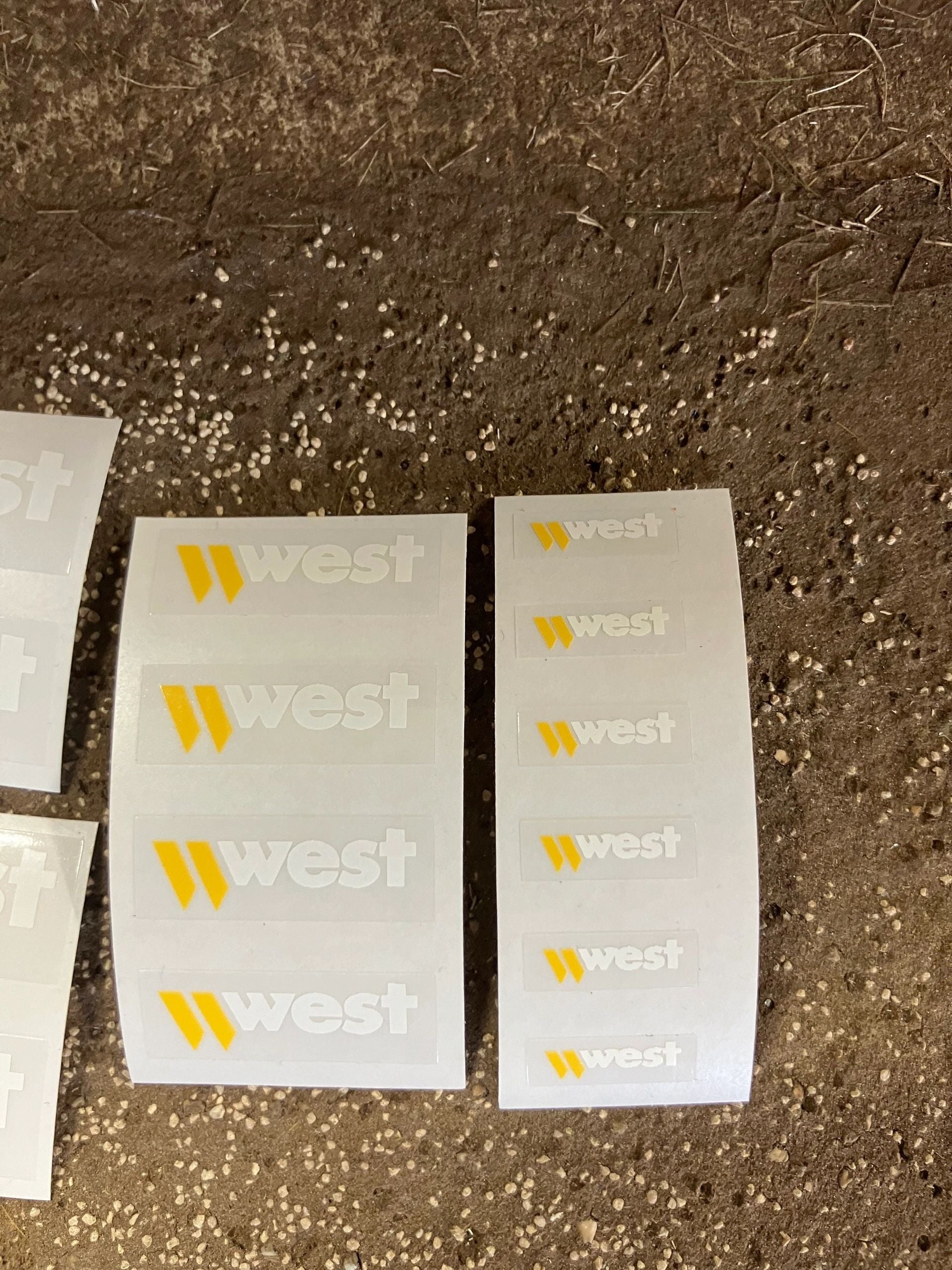 1:32 scale High quality vinyl pack 14 x sticker set West spreader trailer farm machinery decals 1:32 scale Image 3