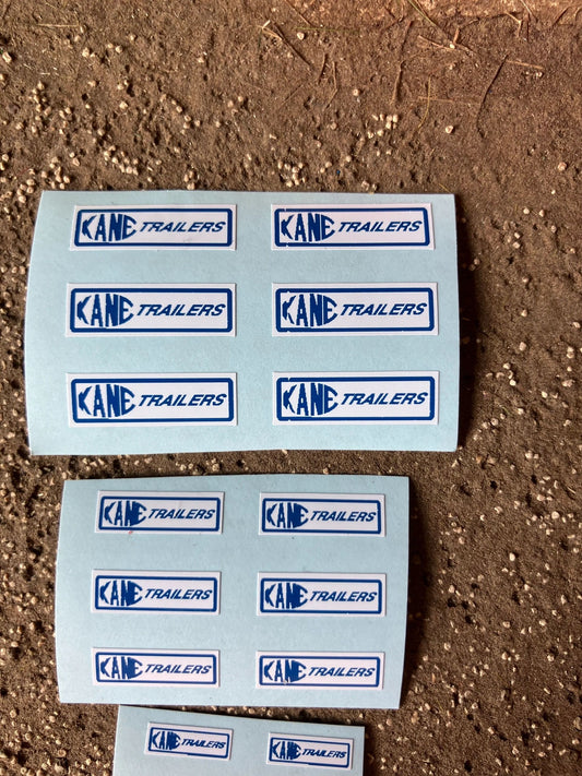 1:32 scale High quality vinyl pack 18 x sticker set Kane Trailers farm machinery decals Image 2