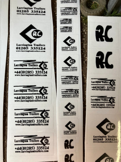 1:32 scale High quality vinyl pack 36 x sticker set Larrington Trailers root king RC farm machinery decals 1:32 scale Image 4