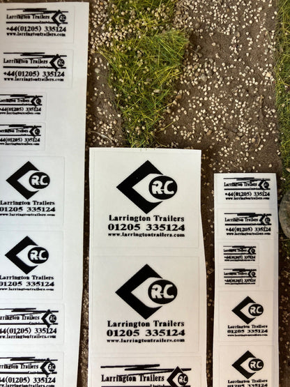 1:32 scale High quality vinyl pack 36 x sticker set Larrington Trailers root king RC farm machinery decals 1:32 scale Image 6
