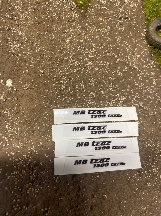 1:32 scale High quality vinyl pack 4 x MB Trac 1300 bonnet tractor farm machinery decals Image 2