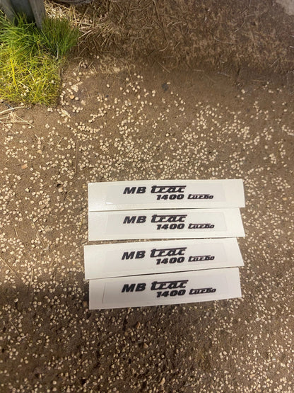 1:32 scale High quality vinyl pack 4 x MB Trac 1400 bonnet tractor farm machinery decals Image 2