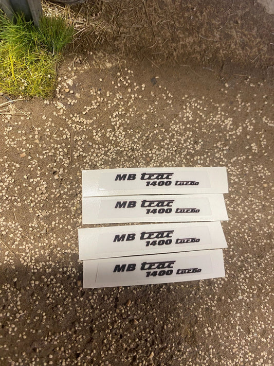 1:32 scale High quality vinyl pack 4 x MB Trac 1400 bonnet tractor farm machinery decals Image 2