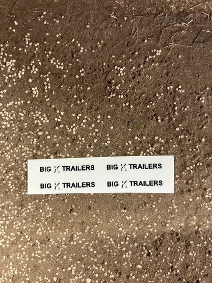 1:32 scale High quality vinyl pack 4 x sticker set Stephenson Big K Trailers harvester 14 16 18 farm machinery decals 1:32 scale Image