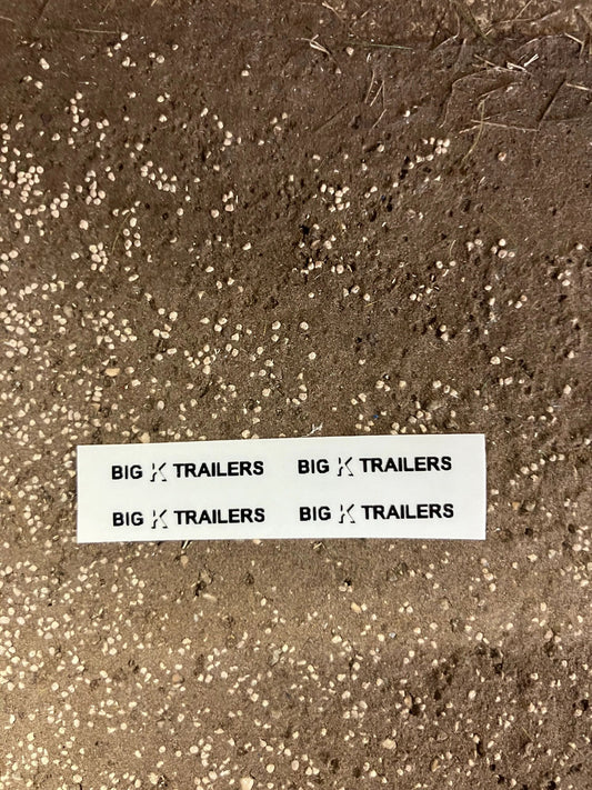 1:32 scale High quality vinyl pack 4 x sticker set Stephenson Big K Trailers harvester 14 16 18 farm machinery decals 1:32 scale Image