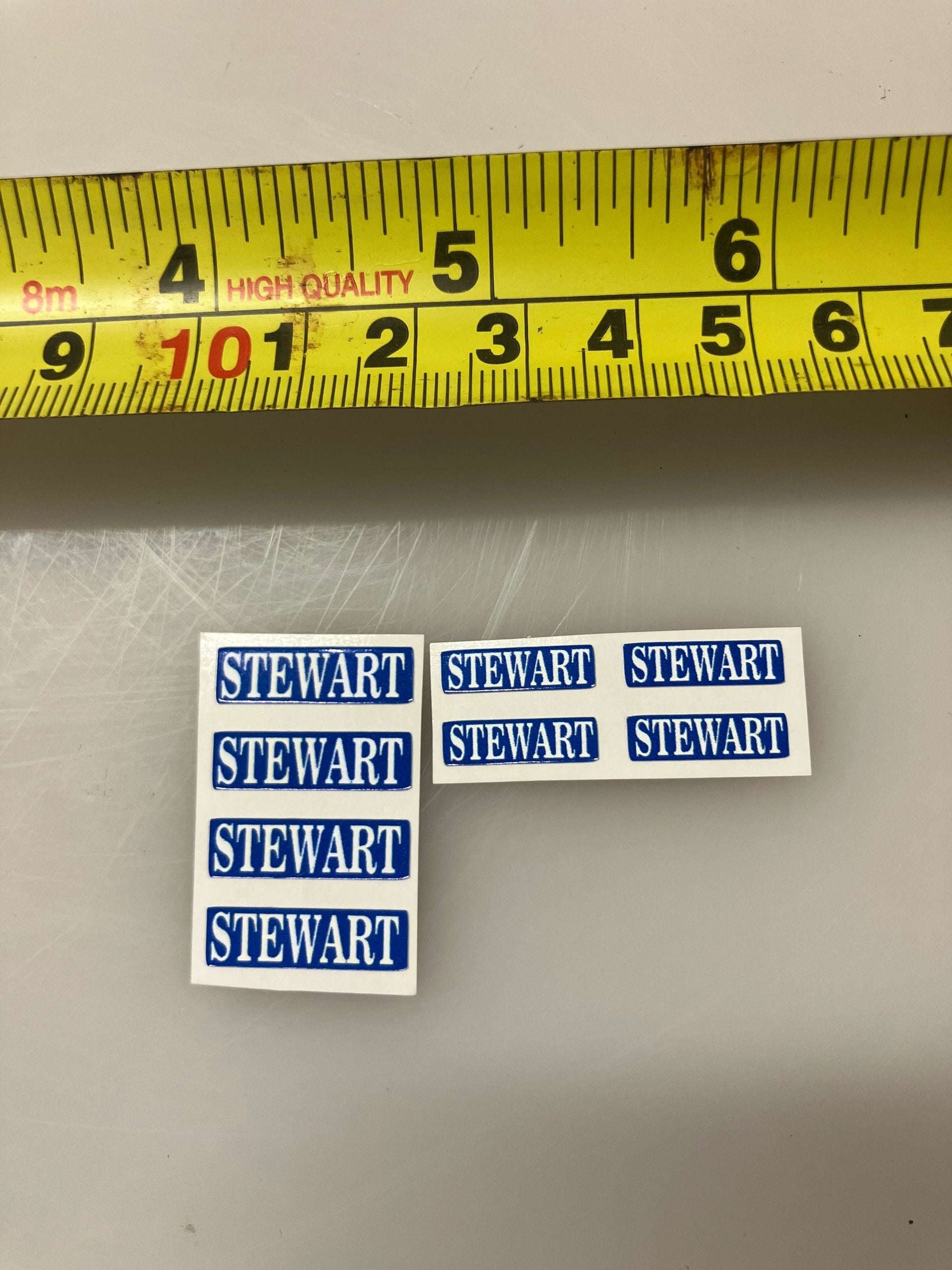 1:32 scale High quality vinyl pack 8 sticker set Stewart Trailer farm machinery decals Image