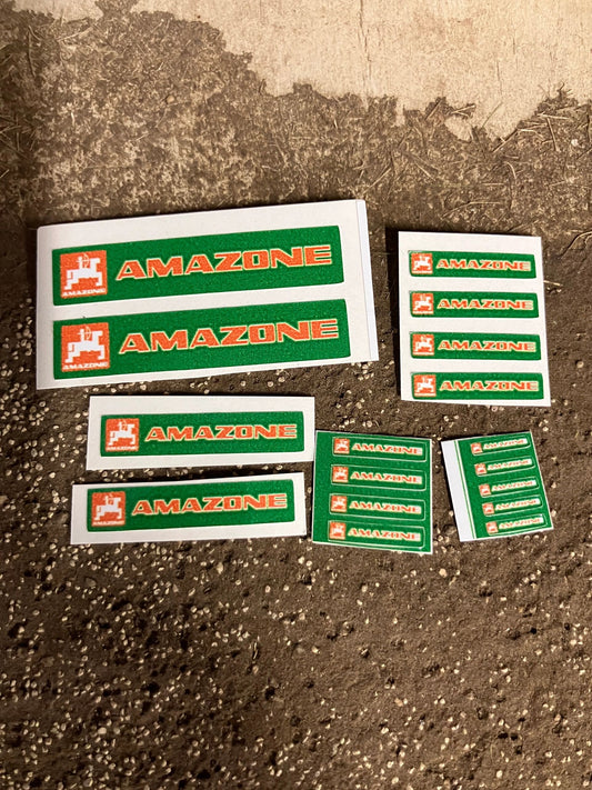1:32 scale High quality white vinyl 16 x Amazone farm machinery decals Image